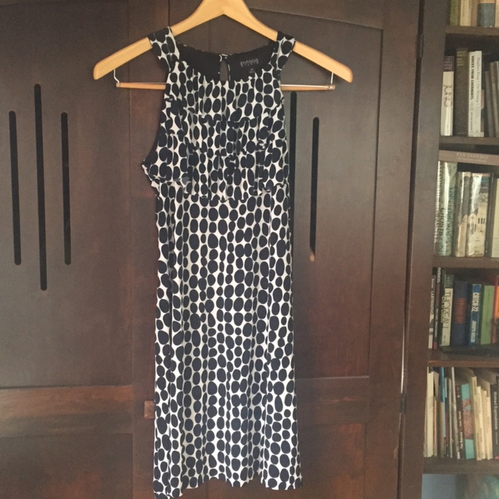 Mod Summer Dress Navy and White